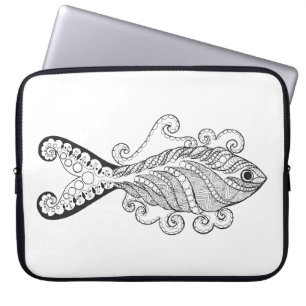 Capa Para Notebook Peixes estilizados