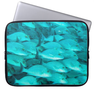 Capa Para Notebook Peixes tropicais coloridos e recifes de coral no o