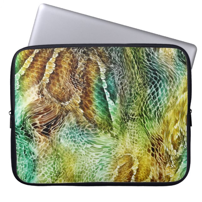 Capa Para Notebook Pele cobra: Textura Exótica em Segundo Plano (Frente)