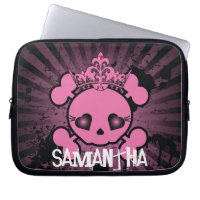 Pele cor-de-rosa EMO Crossbones Laptop