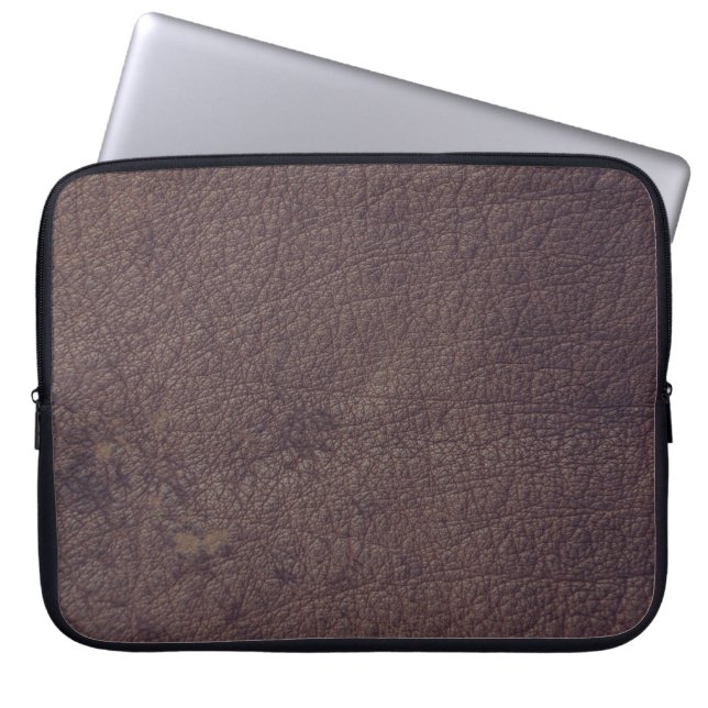 Capa Para Notebook Pele russa Masculina de Couro Castanho (Frente)