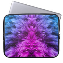 Peles de pele de penas púrpura, azul, rosa