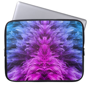 Capa Para Notebook Peles de pele de penas púrpura, azul, rosa