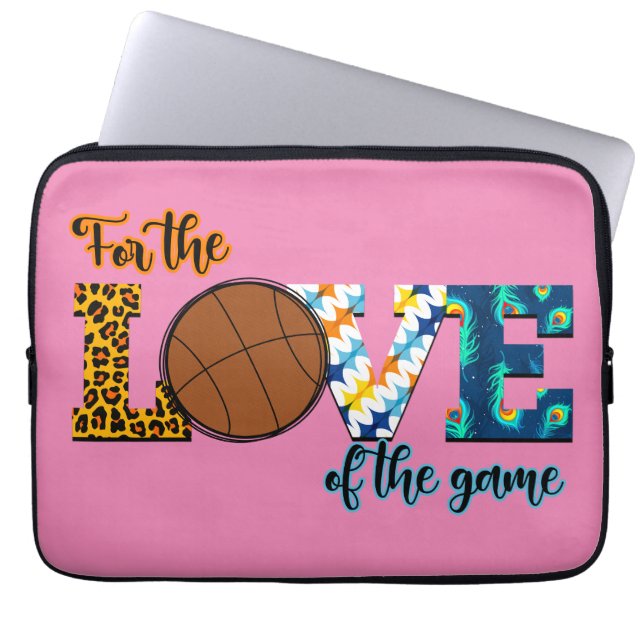 Capa Para Notebook Pelo Amor Do Jogo De Basquete Mãe Leopardo (Frente)
