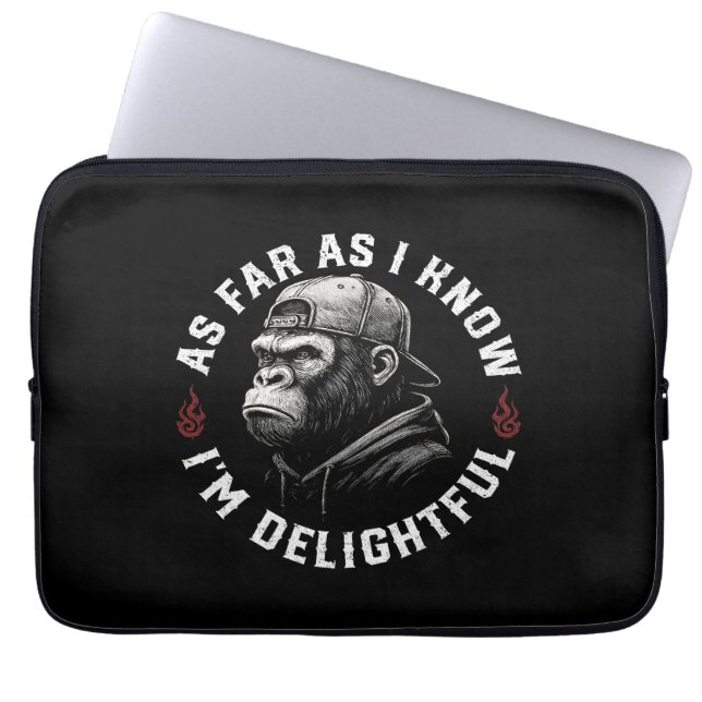 Capa Para Notebook Pelo que eu sei, sou um macaco engraçado (Frente)
