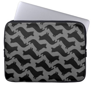 Capa Para Notebook Pembroke Welsh Corgi Silhouettes Padrão