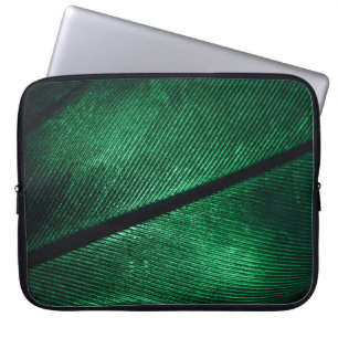 Capa Para Notebook Pena Verde, Linda Textura Padrão.