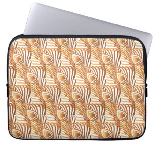Capa Para Notebook Penas de pavão-sol art nouveau design