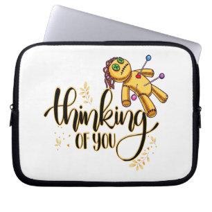 Capa Para Notebook Pensando em você Dia de as Bruxas engraçado Doll V