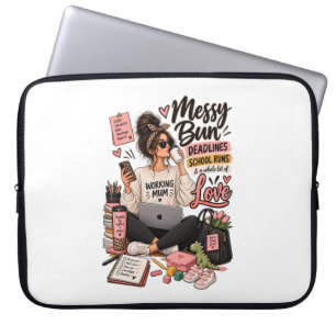 Capa Para Notebook Penteado Desarrumado Prazos Corridas Escolares Mãe