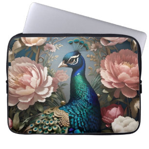 Capa Para Notebook Peonias Rosa-Rosa-Peacock Elegantes