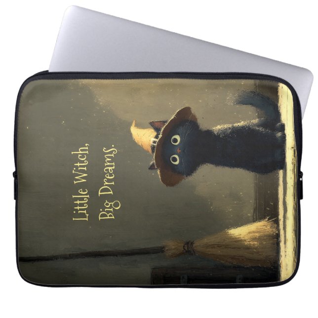 Capa Para Notebook Pequena Bruxa, Grandes Sonhos (Frente)