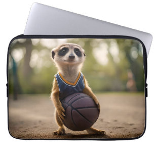 Capa Para Notebook Pequena Estrela-de-Obra: Bebê Meerkat Segurando Ba