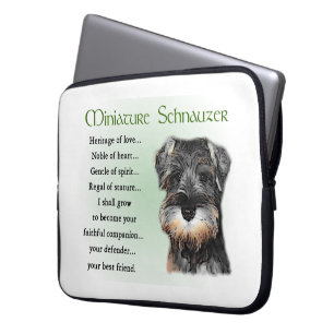 Capa Para Notebook Pequena Schnauzer