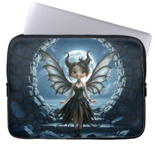 Capa Para Notebook Pequena Sombra Nasceu na Lua, a Fada Gótica Fofa