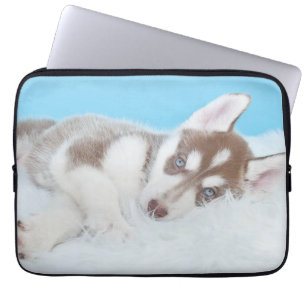 Capa Para Notebook Pequeno Rouco Puppy Apostando no cobertor