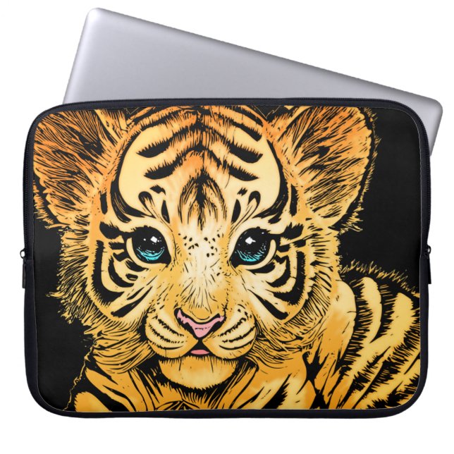 CAPA PARA NOTEBOOK PEQUENO TIGRE (Frente)