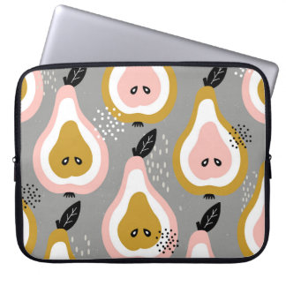 Capa Para Notebook Peras coloridas, padrão de colheita.