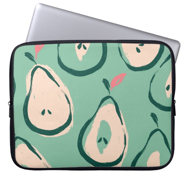 Capa Para Notebook Peras de Verão: padrão de fruta fresco. (Frente)