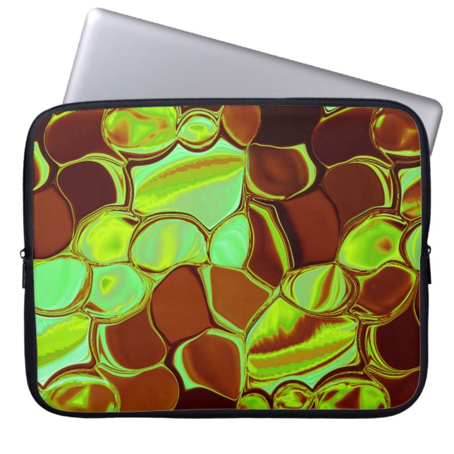 Capa Para Notebook Percepção metálica esverdeada e acastanhada (Frente)