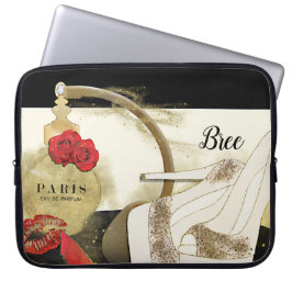 Capa Para Notebook Perfume Paris Rosas Saltos Altos & Lábios