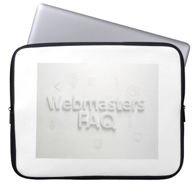 Capa Para Notebook Perguntas frequentes sobre webmasters (Frente)