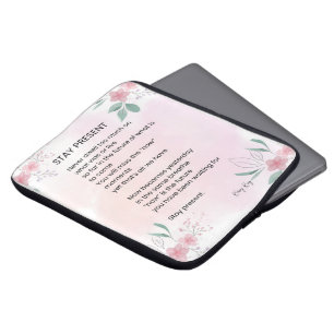 Capa Para Notebook Permaneça Presente - Poema de Uplifação Motivacion