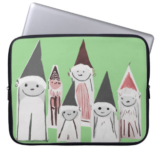 Capa Para Notebook Personagens de Natal Pequenos e Fofos Desenhados à