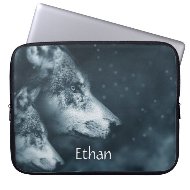 Capa Para Notebook Personalização de Espírito de Lobo (Frente)