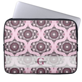 Capa Para Notebook Personalizada Cherry Blossom Mandala, Rosa Dusky d