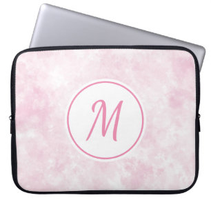 Capa Para Notebook Personalizado de Monograma de Na moda de Aquarela 