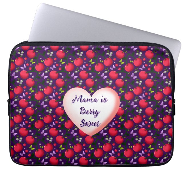 Capa Para Notebook Personalizado e customizado Borboleta Cereja Fofa (Frente)