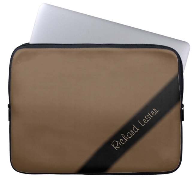 Capa Para Notebook Personalizado Marrom Simples (Frente)