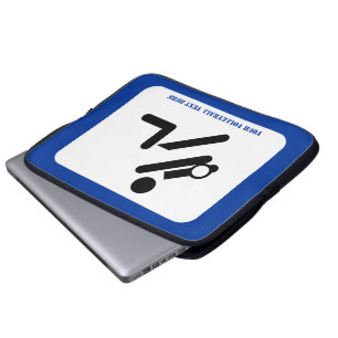 Capa Para Notebook Personalizado para o ícone azul e preto do voleibo