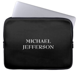 Capa Para Notebook Personalizado Personalizado Preto Branco Simples E
