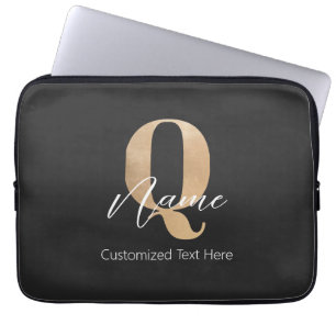 Capa Para Notebook Personalizado por Q & Name Iniciais Monogramados M