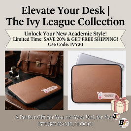 Capa Para Notebook Personalizado The Ivy League Faux Couro CuteBunny