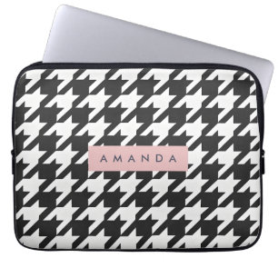 Capa Para Notebook Personalizado Xadrez Preto e Branco Clássico