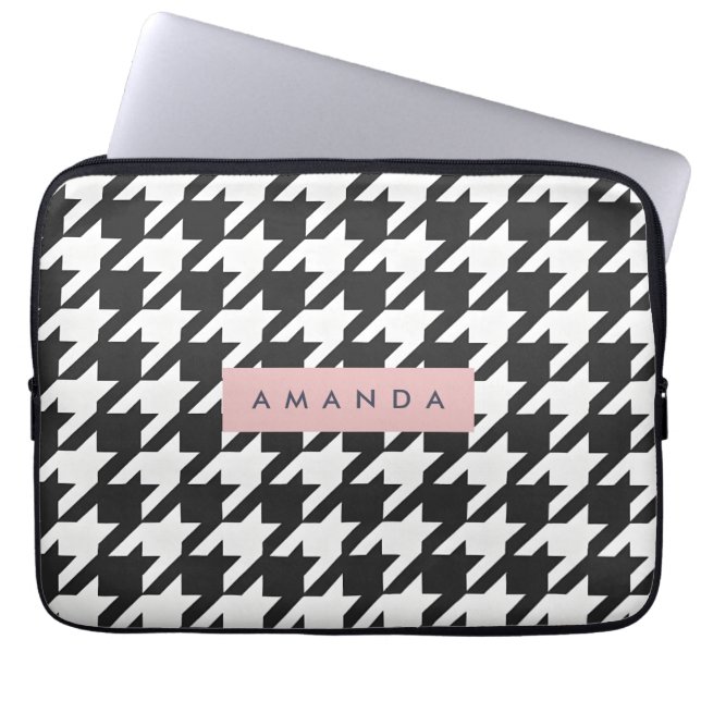 Capa Para Notebook Personalizado Xadrez Preto e Branco Clássico (Frente)