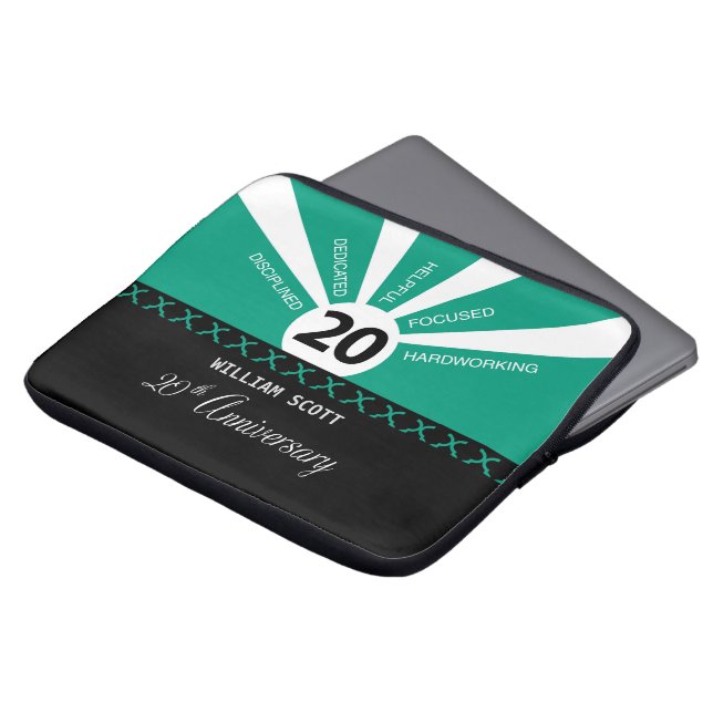 Capa Para Notebook Personalizar, 20 Ano de Aniversário de Funcionário (Frente Topo)