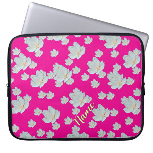 Capa Para Notebook Personalizar Blossomas no Rosa Quente