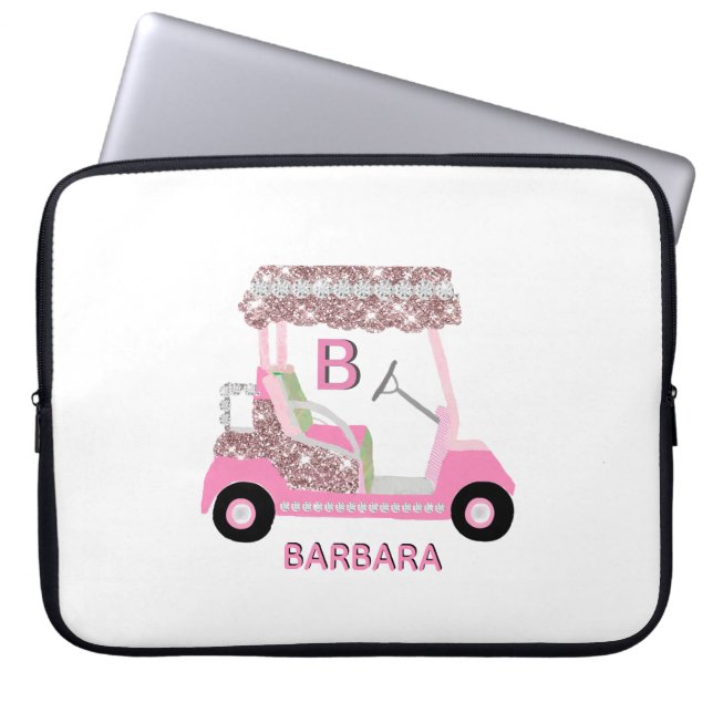 Capa Para Notebook Personalizar Carrinho de Golfe feminino (Frente)