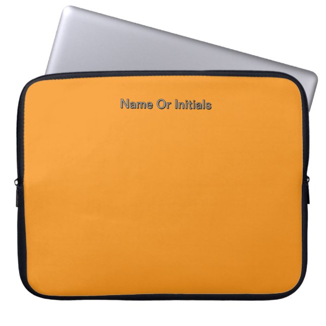 Capa Para Notebook Personalizar Com Iniciais do Nome Laranja (Frente)