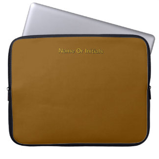 Capa Para Notebook Personalizar Com Iniciais do Nome Marrom