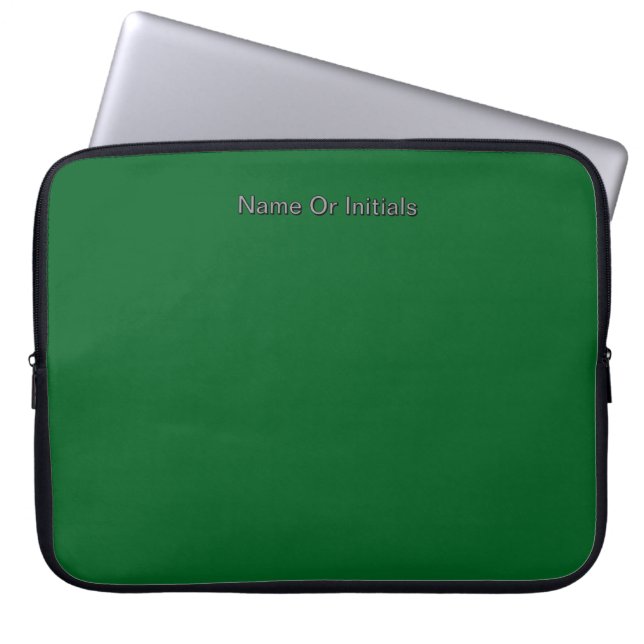 Capa Para Notebook Personalizar Com Iniciais do Nome Verde   (Frente)