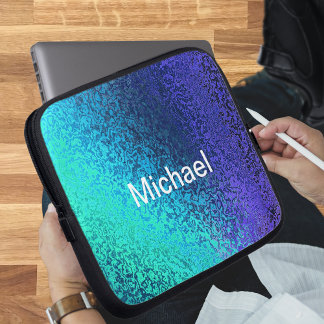 Capa Para Notebook Personalizar Formas de Nome em Azul