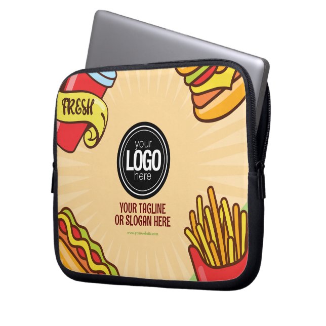 Capa Para Notebook Personalizar logotipo de empresa | Tema Hotdog do  (Frente Esquerda)