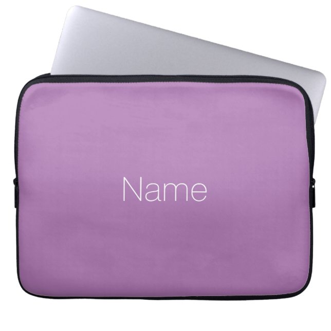 Capa Para Notebook Personalizar nome ou lavanda de texto elegante (Frente)