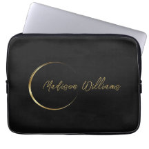 Personalizar o nome e o monograma Dourado preto in