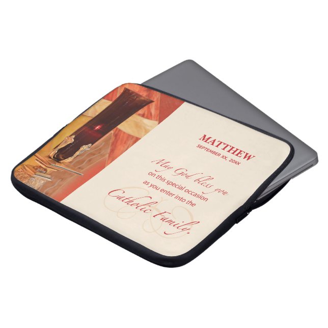 Capa Para Notebook Personalizar, Parabéns RCIA, Católico, Vermelho (Frente Topo)